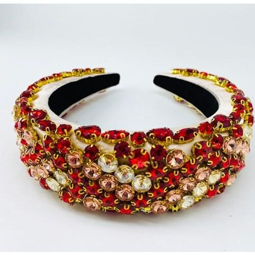 5cm Width Hair hoop Velvet Soft Sponge headband,Full Crystal Headband,colorful headbands,Women accessories,Wholesale hairbands