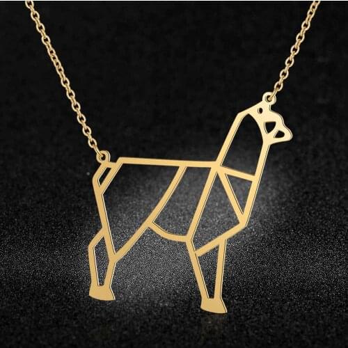 100% Stainless Steel Animal Alpaca Fashion Necklace for Women Special Gift Wedding Party Necklaces Female Trendy Jewelry