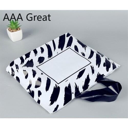 50Pcs/Lot Plastic Bag Jewelry Gift Packaging Plastic Shopping Bags Candy Clothes Handle Wedding Birthday Clothing Pouches Thick