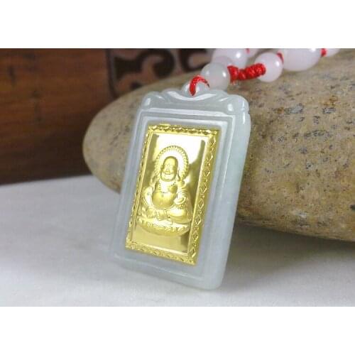 White Hetian Jade Pendants Unisex Good Gift Top Quality Hot Sales Buddha Jade Pendant For Men Women Necklace