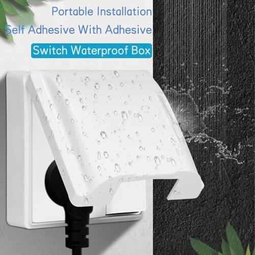 1 PC Switch Socket Waterproof Box 86 Type Light Panel Socket Doorbell Flip Cap Cover Bathroom Kitchen Waterproof Socket