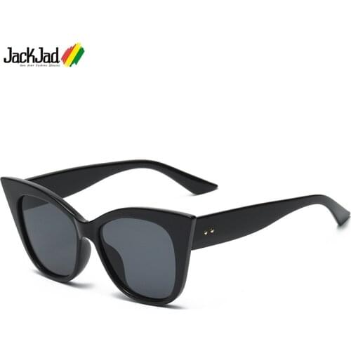JackJad 2021 Vintage Classic Cat Eye MAGNIFIQUE Style Gradient Sunglasses For Women UV400 Rivets Brand Design Sun Glasses Shades