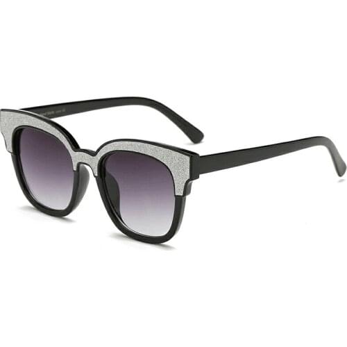 New Glitter Sunglasses High Quality Fashion Square Ladies Retro Driving Sparkling Crystal Sunglasses Diamond Glasses UV400 NX