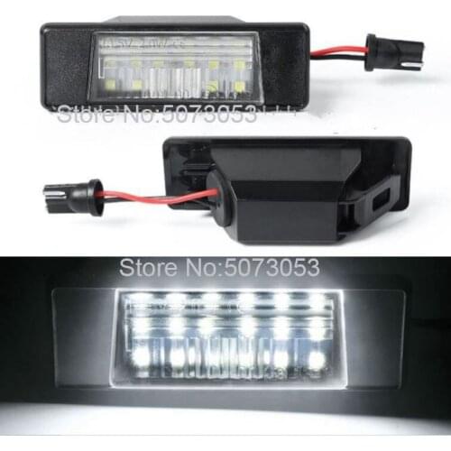 1Pair Car Led Number License Plate Led Light White for Nissan Qashqai X-trail Juke Patnfinder R51 26510JD00A