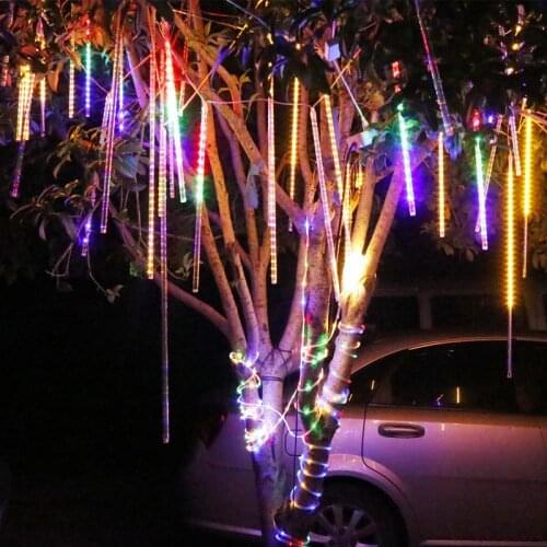 30cm 50cm 8 Tubes Waterproof Meteor Shower Rain LED String Lights Outdoor Christmas Tree for Street holiday Decoration