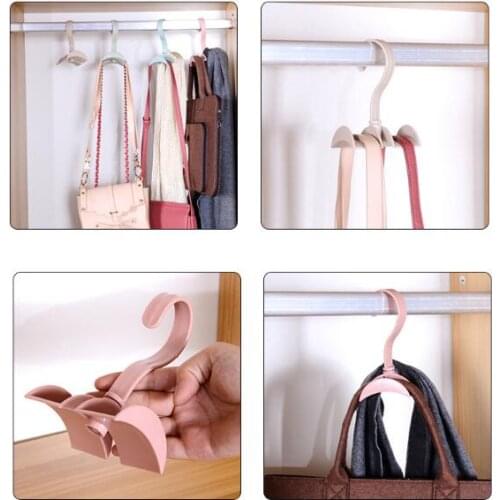 Bag rotating rack creative double tie hanging bag rack hanging clothes hook