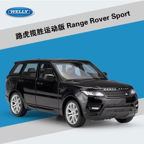 Welly 1:24 Diecast Range Rover Orange Black White Sport Cars High Simulation Vehicle Alloy Metal Model Car