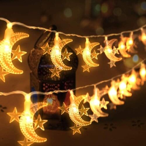 1.5M/3M/6M/10M LED Star Moon Fairy Garland String Lights Battery Powered LED For New Year Christmas Wedding Home Indoor Decorati