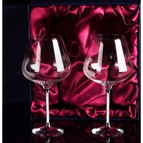 2Pcs/Set Luxury Wine Glass Diamond Crystal Goblet Beer Glass Champagne Glasses Fashion Decanter Set Party Wedding Gifts