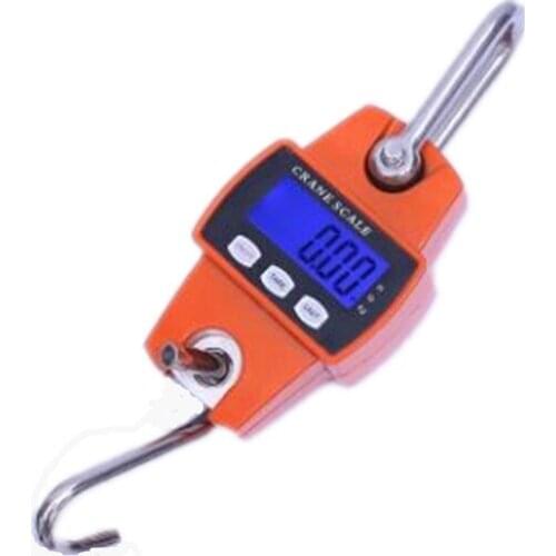 300kg Mini Handle Digital Scale Industrial Crane Scale Portable LCD Electronic Scale Heavy Duty Hanging Weighting Hook Scale