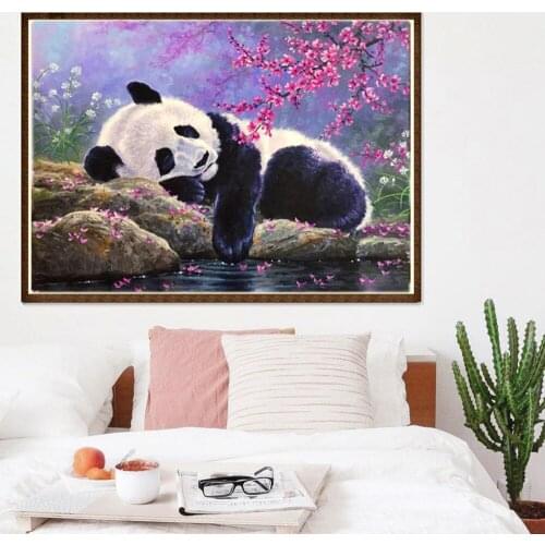 5D Diamond Painting Animal Panda DIY Diamond Embroidery Chinese National Treasure Cross Stitch Rhinestone Mosaic Gift Home Decor