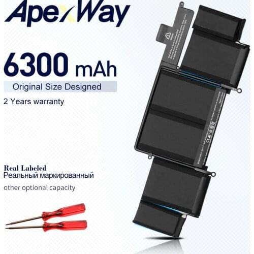 ApexWay 11.34V 71.8WH A1493 laptop battery for Apple MacBook pro Retina 13" A1502 ( 2013 2014 years )