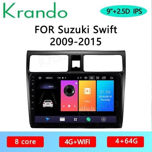 Krando Android 10.0 9" IPS Full Touch Car Multimedia Radio For Suzuki Swift 2009-2015 Audio DSP Navi Carplay BT GPS WIFI