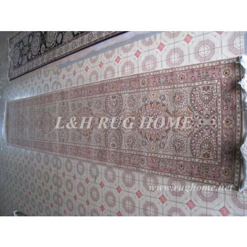 Free shipping 2.5'x12' 160 Line persian woolen carpet , hand knotted persian runner Oriental handmade Persian Rug mixed colors