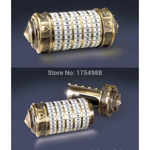 Free shipping 5 alphabetic lock chamber tank top props Da Vinci Code LOCK Room Escape lock for real life room escape game props