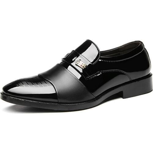 Big Size 38-48 Oxfords Leather Men Shoes Fashion Casual Pointed Top Formal Business Male Wedding Dress Flats Brown Black Loafers