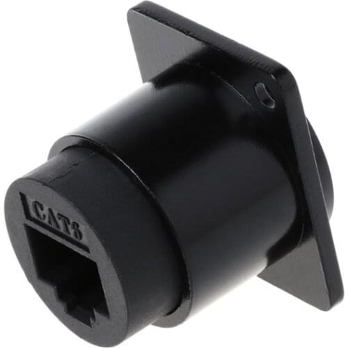 D-type Module RJ45 Socket Cable Female Signal Connector Cat6 Panel Mount Network Ethernet Extension Interface Adapter