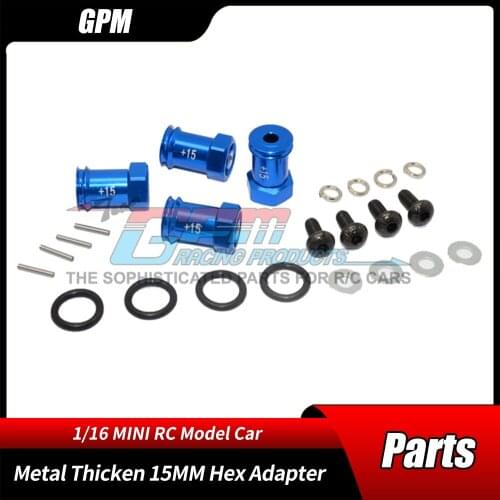 GPM 1/16 MINI E-REVO SUMMIT SLASH RALLY Monster Truck Metal Aluminum Alloy Thicken 15MM Hex Adapter RC Car Parts