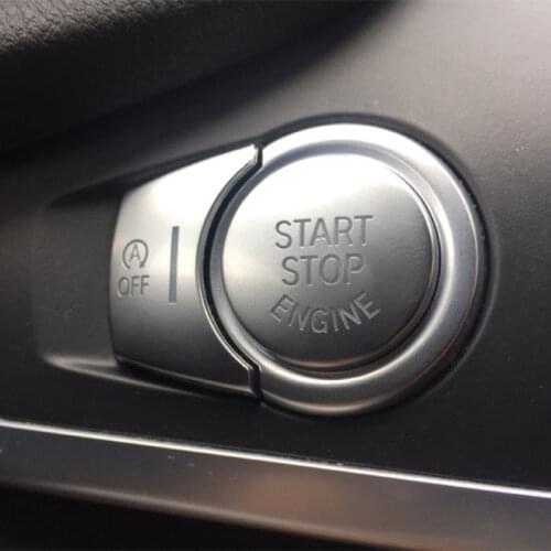 Chrome ABS Car Engine Start Stop Buttons Sequins Cover Trim 2pcs For BMW X3 F25 X4 F26 X5 F15 X6 F16 Interior Accessories