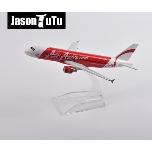 JASON TUTU 16cm AirAsia Airbus A320 Airplane Model Plane Model Aircraft Diecast Metal 1/400 Scale Gift Factory Dropshipping