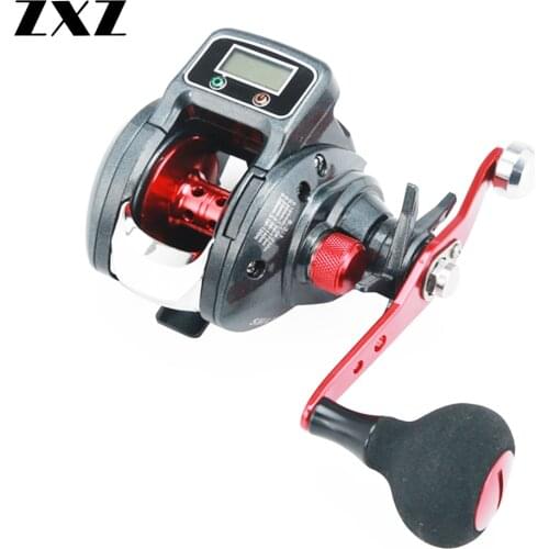 Fishing Reel Baitcasting Reel Counter In Meter 6.3:1 Digital Bait Reels Full Metal Spool SaltWater Wheel Trolling Coil Drag T4
