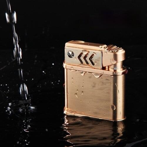 Cover Ejection Automatic Ignition Pure Copper Kerosene Lighter Smoking Accessories for Weed Briquets Et Accessoires Fumeurs