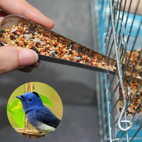 13.5X3cm Steel Bird Feed Add Container Bird Cage Feeder Feeding Parrot Home Garden Bird Accessories Automatic Feeder