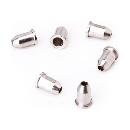 6 X Silver Through Body String Mounting Ferrule Set For Electric Guitar Bass NEW