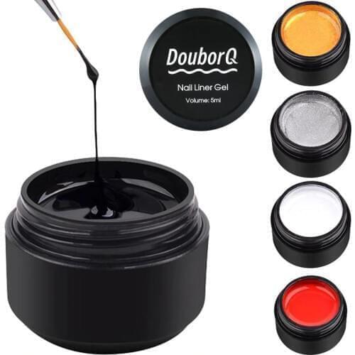 2019 new nail color Spider gel 6 colors gold sliver paint string lace nail uv led soak off 3d gel paint liner nail gel