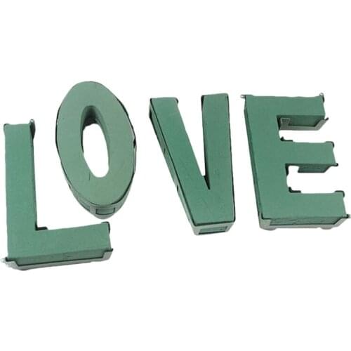 New Floral Foam LOVE Flower Holder with Floral Foam and Suction Cup for Wedding Table Centerpiece Floral Arrangement