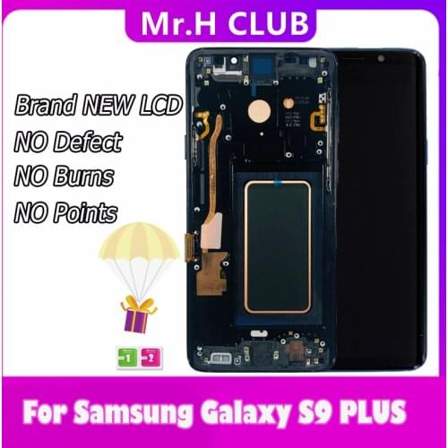 ORIGINAL AMOLED Replacement for SAMSUNG Galaxy S9 plus LCD Display Touch Screen Digitizer with Frame G965 G9650 s9+ LCD No Burn