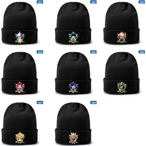 2019 Anime My Hero Academia Autumn Winter Outdoor Warm Knit Hat Skullies Beanie Cap Cosplay Costume New
