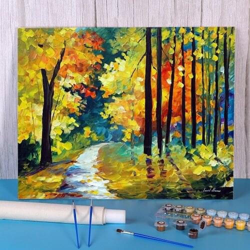 Autumn Sun DIY Painting By Numbers Set Acrylic Paints 50*70 Boards By Numbers Wall Decoration For Kids Wholesale