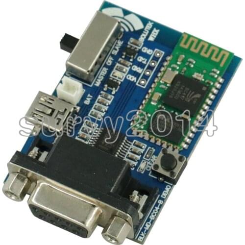 RS232 Bluetooth Serial Adapter Communication Master-Slave 2 Modes 5V Mini USB Bluetooth Serial Port Profile BC04-B