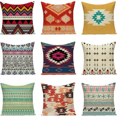 Simple Geometric Cushion Cover Vintage style Pillow Case Home Decorative Splice Pillows Cover For Sofa Seat Accessories Decor