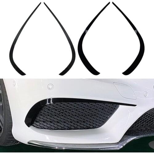 1 Pair Car ABS Front Bumper Lip Splitter Spoiler Trim For Mercedes-Benz AMG E-Class Coupe C207 2013 2014 2015 2016 Sport Version