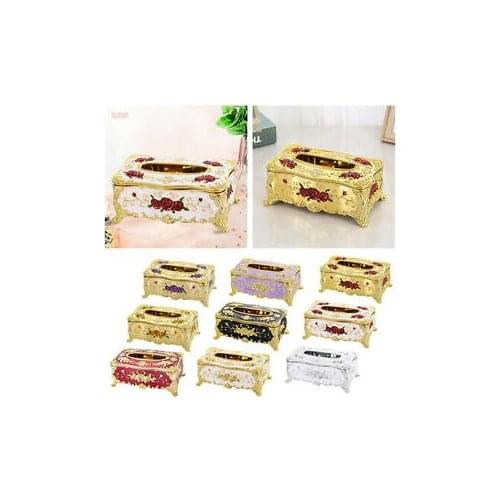 Retro European Tissue Box Desktop Storage Napkin Holder Plastic Toilet Paper Case Living Room Kitchen Organizer Home Decor