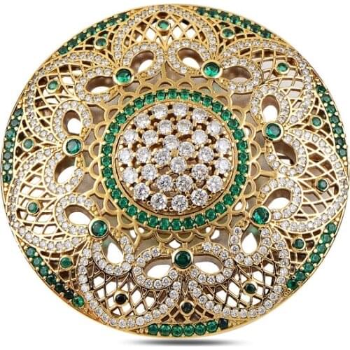 Silverlina Silver Zircon Stone Authentic Brooch