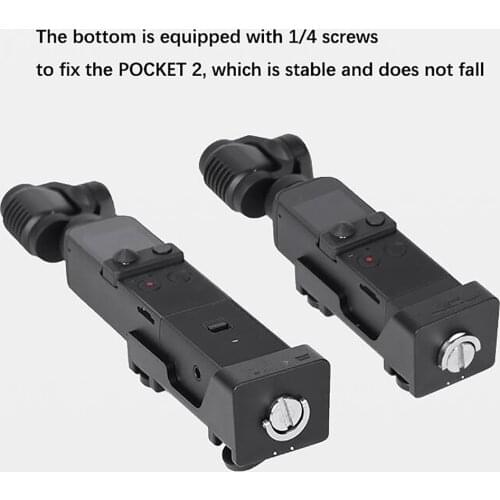 Foldable Adapter Bracket Dual-ear Connecting Base Seat Backpack Bike Clamp Clip for DJI Osmo Pocket 2 Vlog Camera