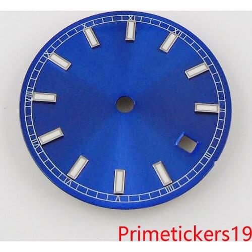 BLIGER sterile 29mm stainless steel blue watch dial fit automatic men watch with date window