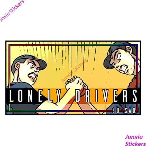 Reflective JDM Lonely Drivers (Initial-D) Car Stickers Funny Bumper Window Laptop Cover Scratches Waterproof Decals KK13*7cm