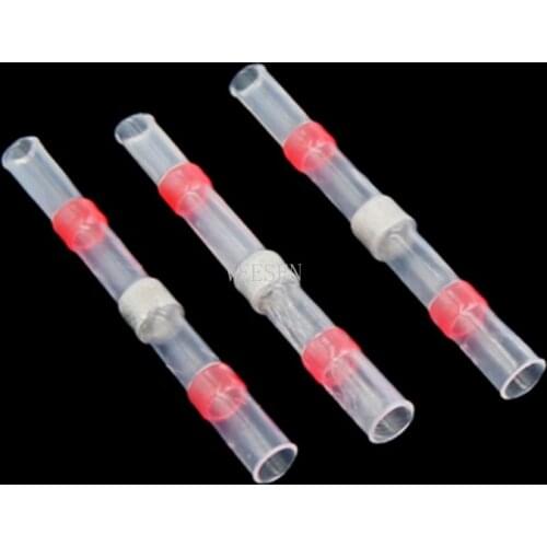 10/20/50PCS Heat Shrink Soldering Sleeve Terminals Insulated Waterproof Butt Connectors Kit Electrical Wire Soldered Terminals