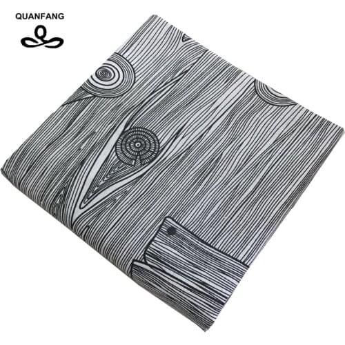 QUANFANG Cotton Linen Fabric Printed For Patchwork Quilting DIY Sewing Sofa Table Cloth Furniture Cover Tissue Cushion 50x150cm