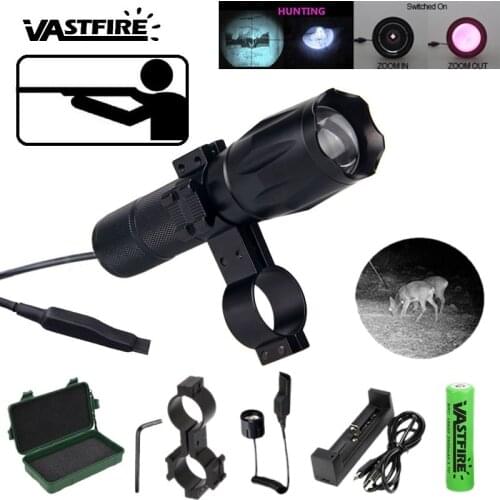 A100 Outdoor Infrared IR 940nm Night Vision Zoom Led Flashlight Lamp Tactical Infrared Radiation Zoomable