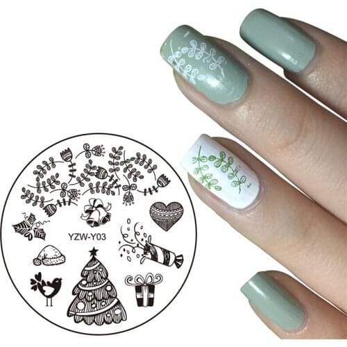 1pc 20 Designs Available YZW-Y Stamping Plate Lace Starfish & Leopard Feather Clown Flower Nail Art Template