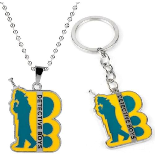 1 Pcs Cute Anime Detective Conan Communicator Brooch Pins Cosplay Costumes Badge Pendant Necklace Keychains Figure Toys Gift