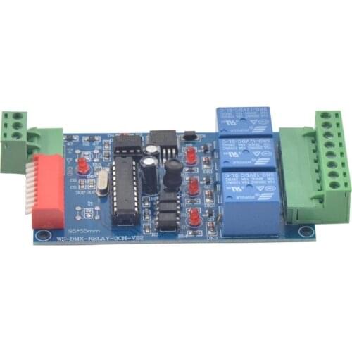 Fast 10Pcs 3CH Relay Controller DMX 512 Decoder RGB LED Strip Module Dump Node 5~24V WS-DMX-RELAY-3CH-BAN