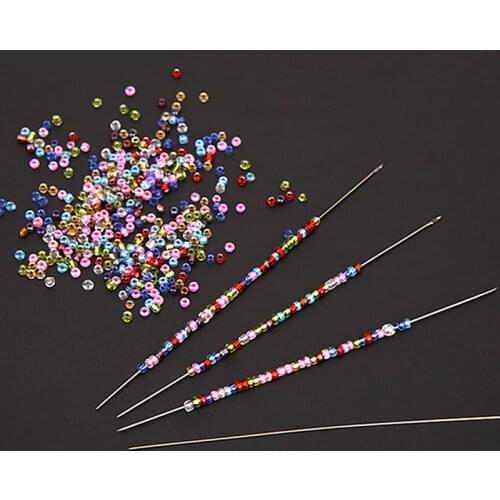 10pcs Beaded Needle Big Eye Curved Open 48mm 100mm DIY Long String Cord Jewelry Making Tools Metal Pins Sewing Needles