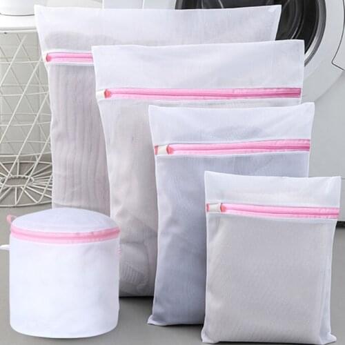 12 Size Fashion Women Lingerie Laundry Saver Bags Zipper Bra Underwear Mesh Reusable Wash Aid Storage Baskets Net Storage Bag