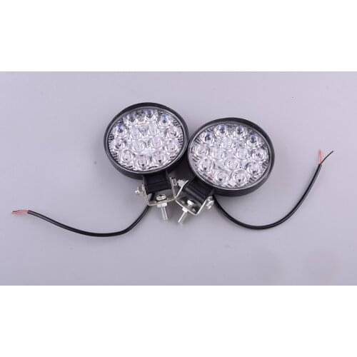 2Pcs 12V Round LED Work Light Spot Lamp 42W Fit for Truck Off Road Tractor ATV Motorcycle Accessories